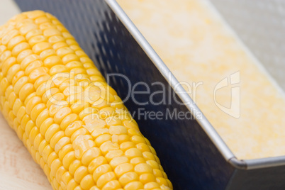 Teig für Maisbrot - Dough for corn bread