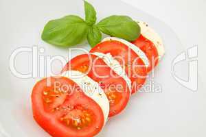 Tomate und Mozzarella