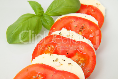 Tomate und Mozzarella