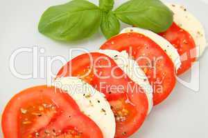 Tomate und Mozzarella