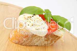 Brot mit Mozzarella