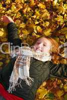 Girl in a fall park