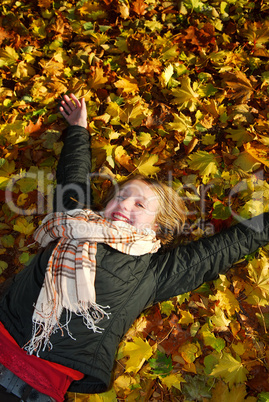 Girl in a fall park