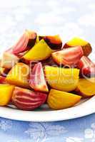 Roasted red and golden beets