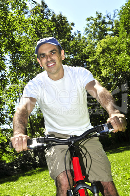 Man riding a bicycle