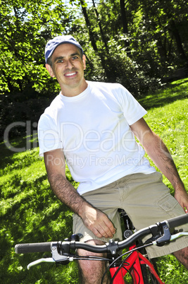 Man riding a bicycle