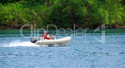 Boating on river