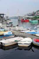 Boats in harbor