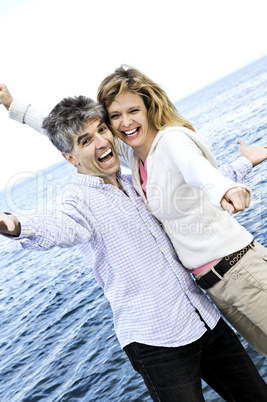 Carefree mature couple