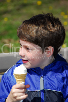 Boy with ice cream