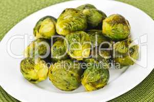 Plate of brussels sprouts