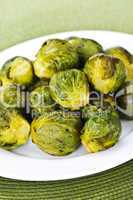 Plate of brussels sprouts