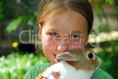 Girl and bunny