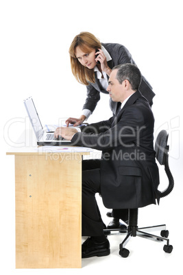 Business team on white background