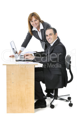 Business team on white background