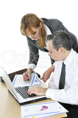 Business team on white background