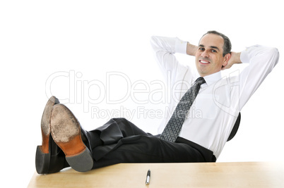 Relaxing businessman