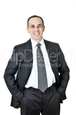 Businessman on white background