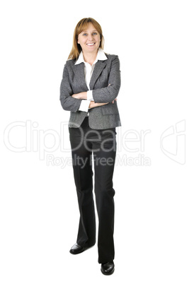 Businesswoman on white background