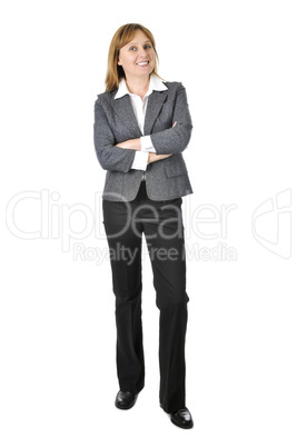 Businesswoman on white background