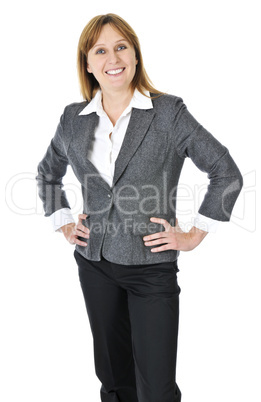 Businesswoman on white background