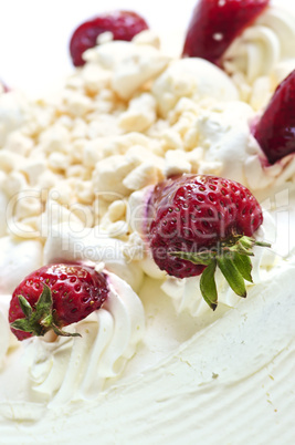 Strawberry meringue cake