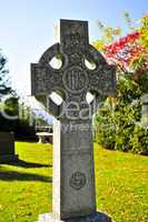 Graveyard with celtic cross