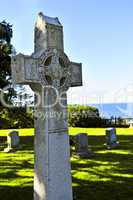Graveyard with celtic cross