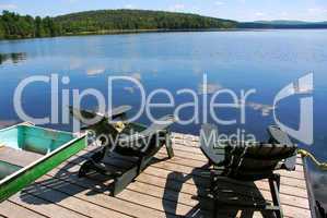 Chairs on dock