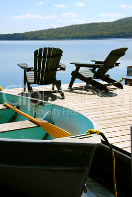 Chairs boat dock