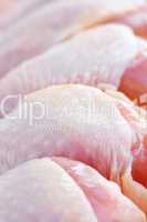 Raw chicken drumsticks