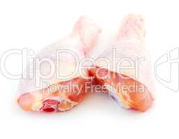 Raw chicken drumsticks