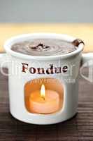 Chocolate fondue pot