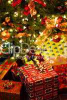 Gifts under Christmas tree