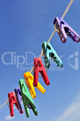Colorful clothes pins