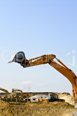 Construction site machines