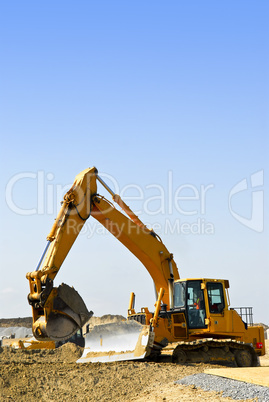 Construction site machines