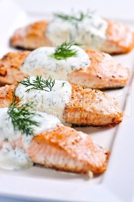 Cooked salmon