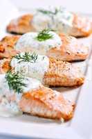Cooked salmon