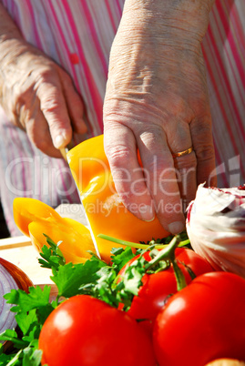 Cutting vegetables