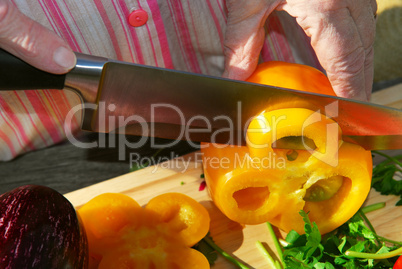 Cutting vegetables