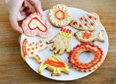 Plate of homemade cookies