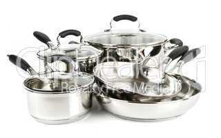 Stainless steel pots and pans