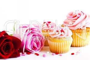 Cupcakes and flowers