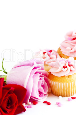 Cupcakes and flowers