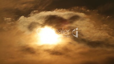 sun through clouds