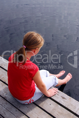 Child on dock