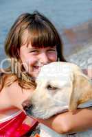 Girl with a dog
