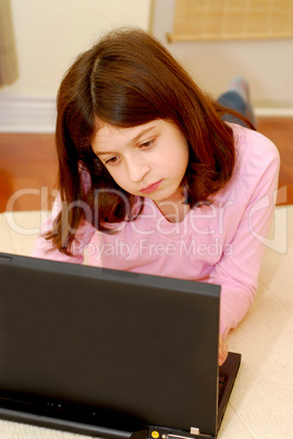 Girl computer