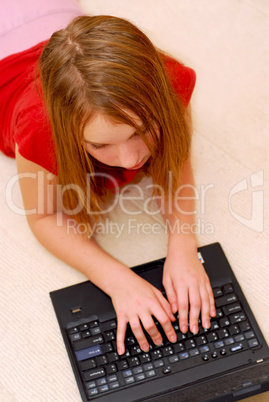 Girl computer